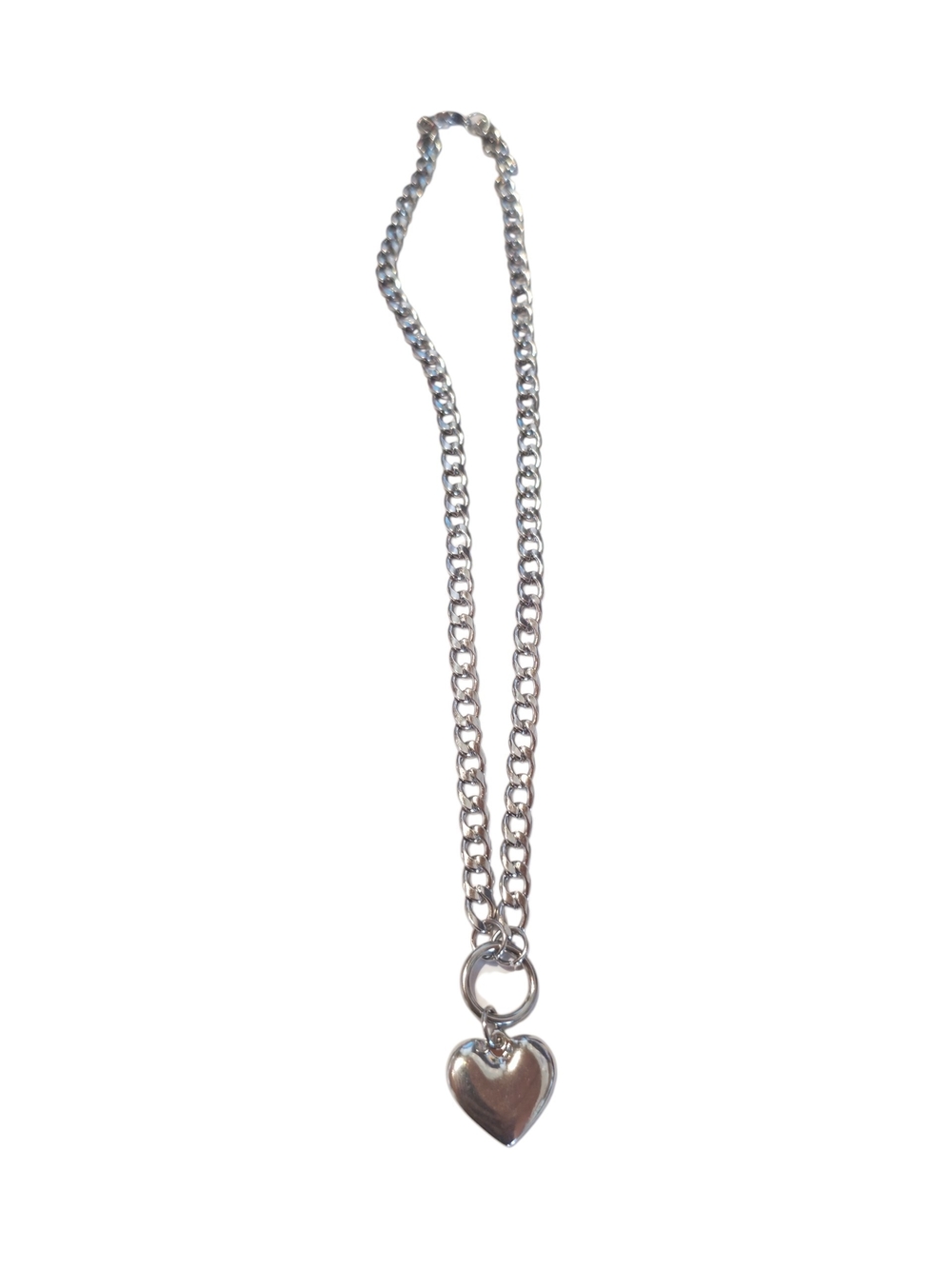New Stainless Steel Heart Pendant Necklace - Unisex